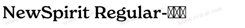 NewSpirit Regular字体转换